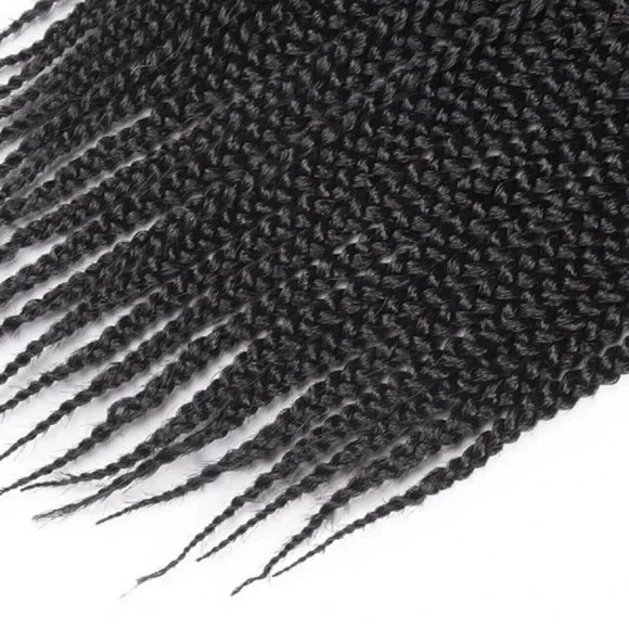 Crochet Braids Natural Black Hair Extensions 24" Synthetic 176 Strands Bundle